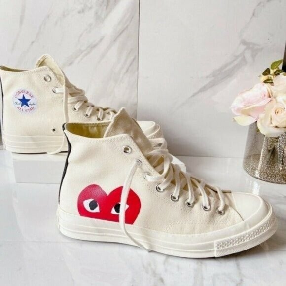 Comme des Garcons PLAY Converse Chuck Taylor All Star High-Top Sneaker Men US 8 - Picture 3 of 12